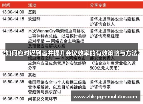 如何应对迟到者并提升会议效率的有效策略与方法